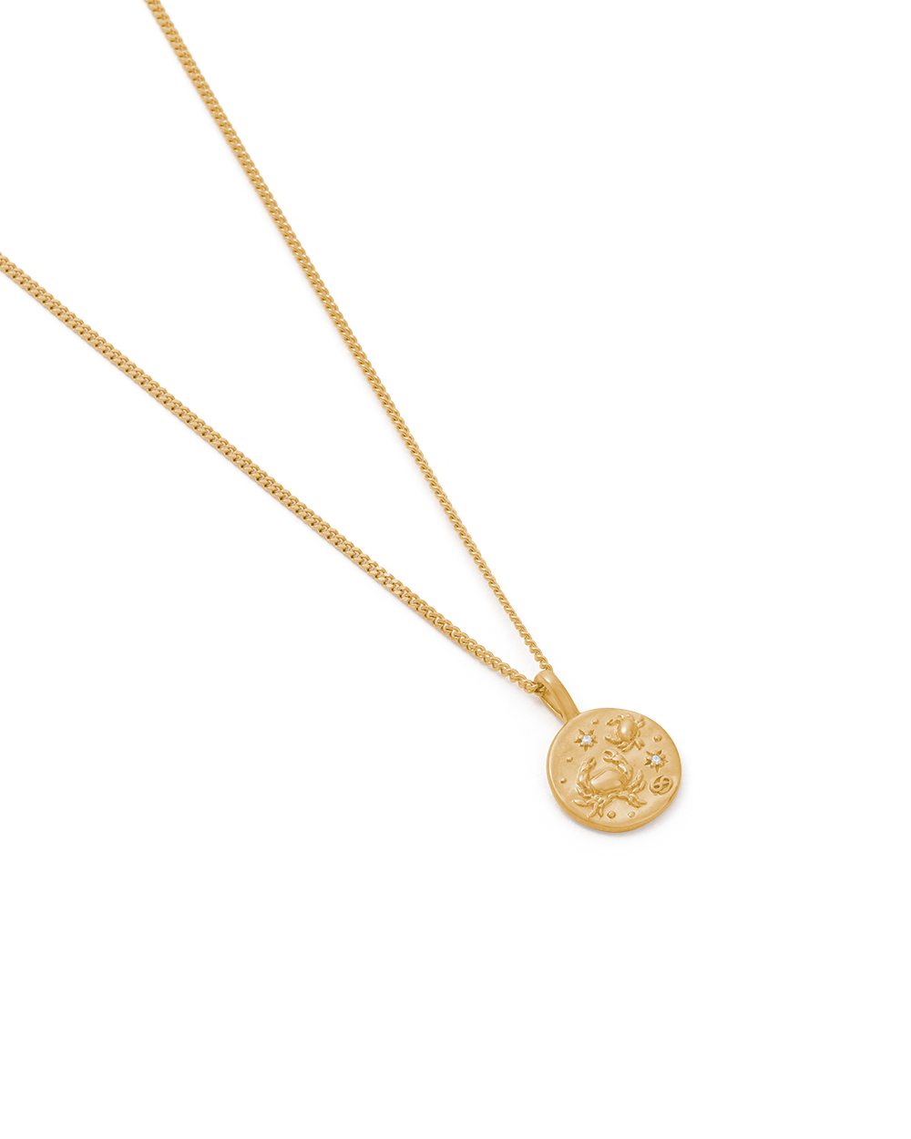 CANCER PETITE ZODIAC NECKLACE (18K GOLD VERMEIL) IMAGE 4