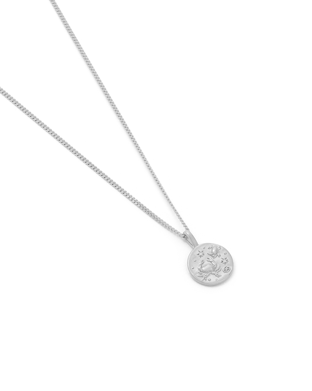 CANCER PETITE ZODIAC NECKLACE (STERLING SILVER) IMAGE 4
