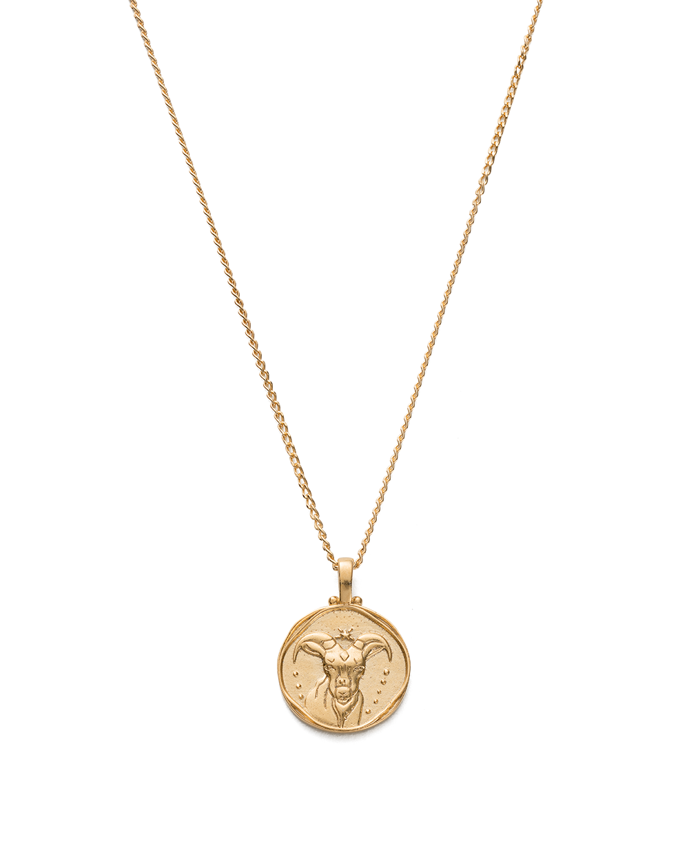 CAPRICORN ZODIAC NECKLACE (18K GOLD VERMEIL) IMAGE 1