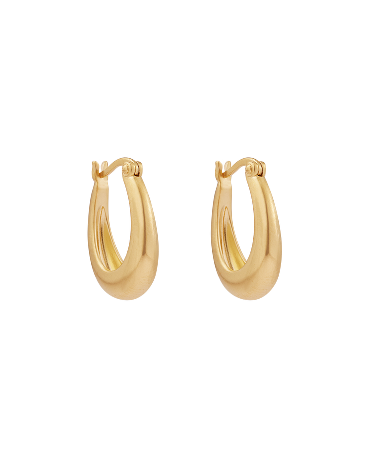 CENTRA HOOPS (18K GOLD PLATED) IMAGE 1