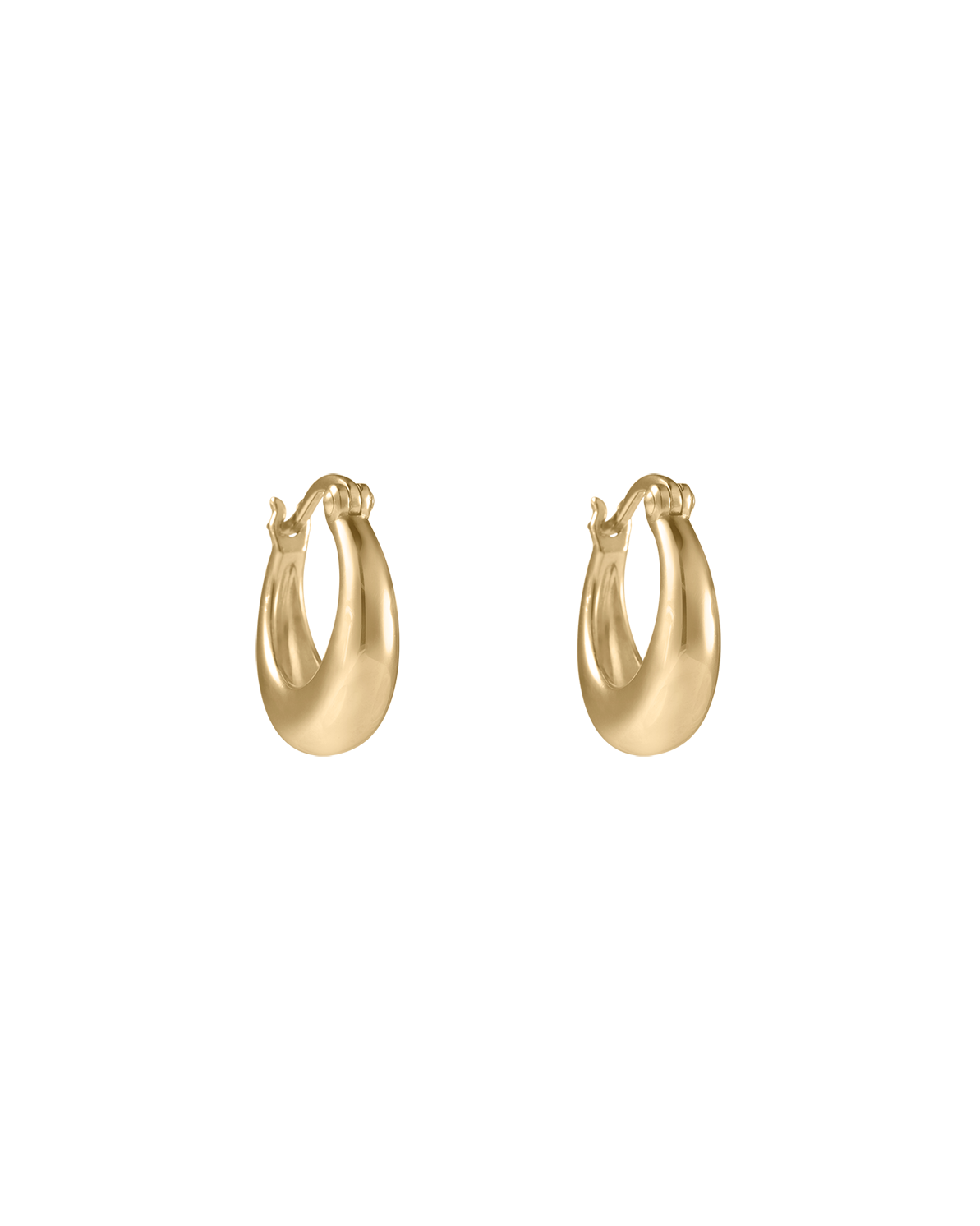 GLOW HOOPS SMALL (18K GOLD PLATED) IMAGE 1