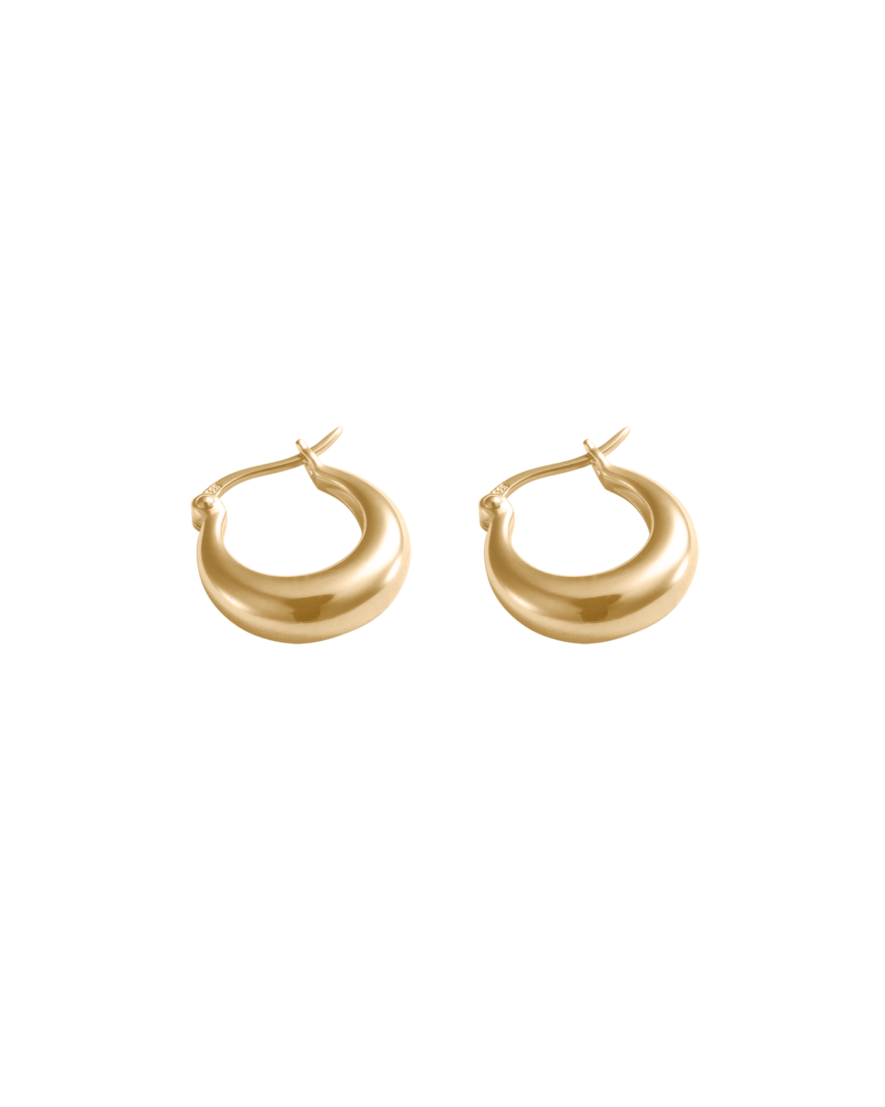 GLOW HOOPS SMALL (18K GOLD PLATED) IMAGE 4