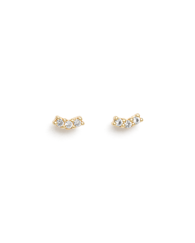 CONTOUR TOPAZ STUDS (GOLD) IMAGE 1