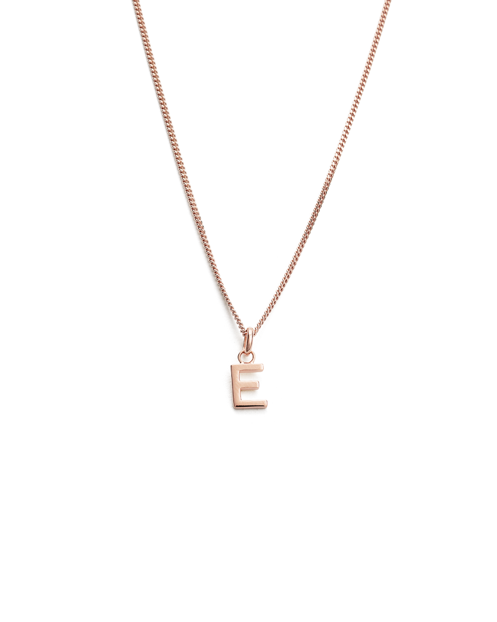 OUTLINE INITIAL NECKLACE A-Z (18K ROSE GOLD VERMEIL)