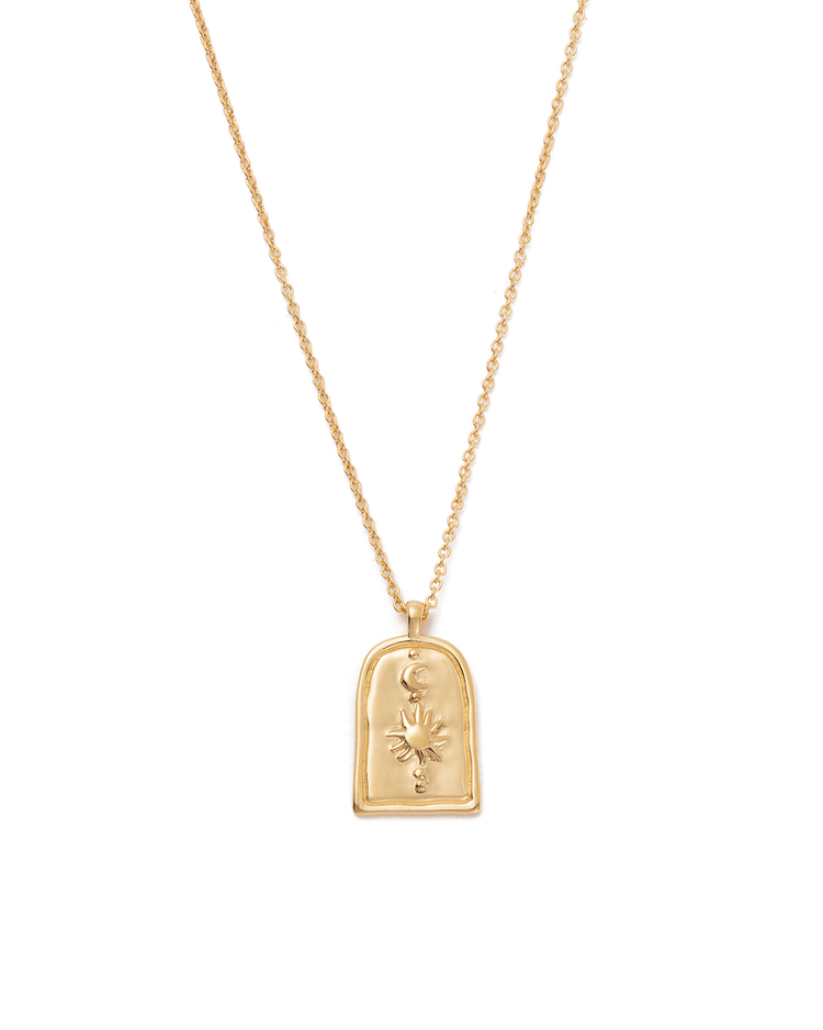 SUN AND MOON NECKLACE (18K GOLD PLATED) IMAGE 1