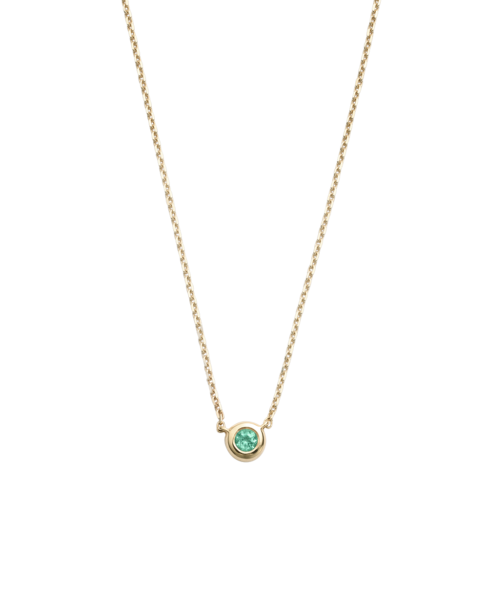 PETITE BIRTHSTONE NECKLACE (9K GOLD) IMAGE 11