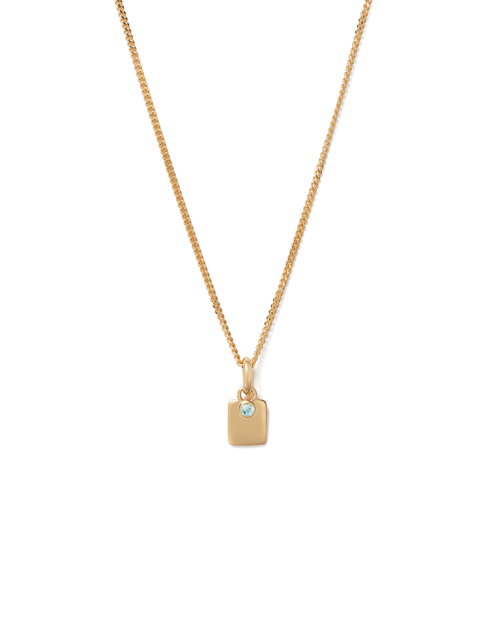 ENGRAVABLE BIRTHSTONE NECKLACE (18K GOLD VERMEIL) IMAGE 8