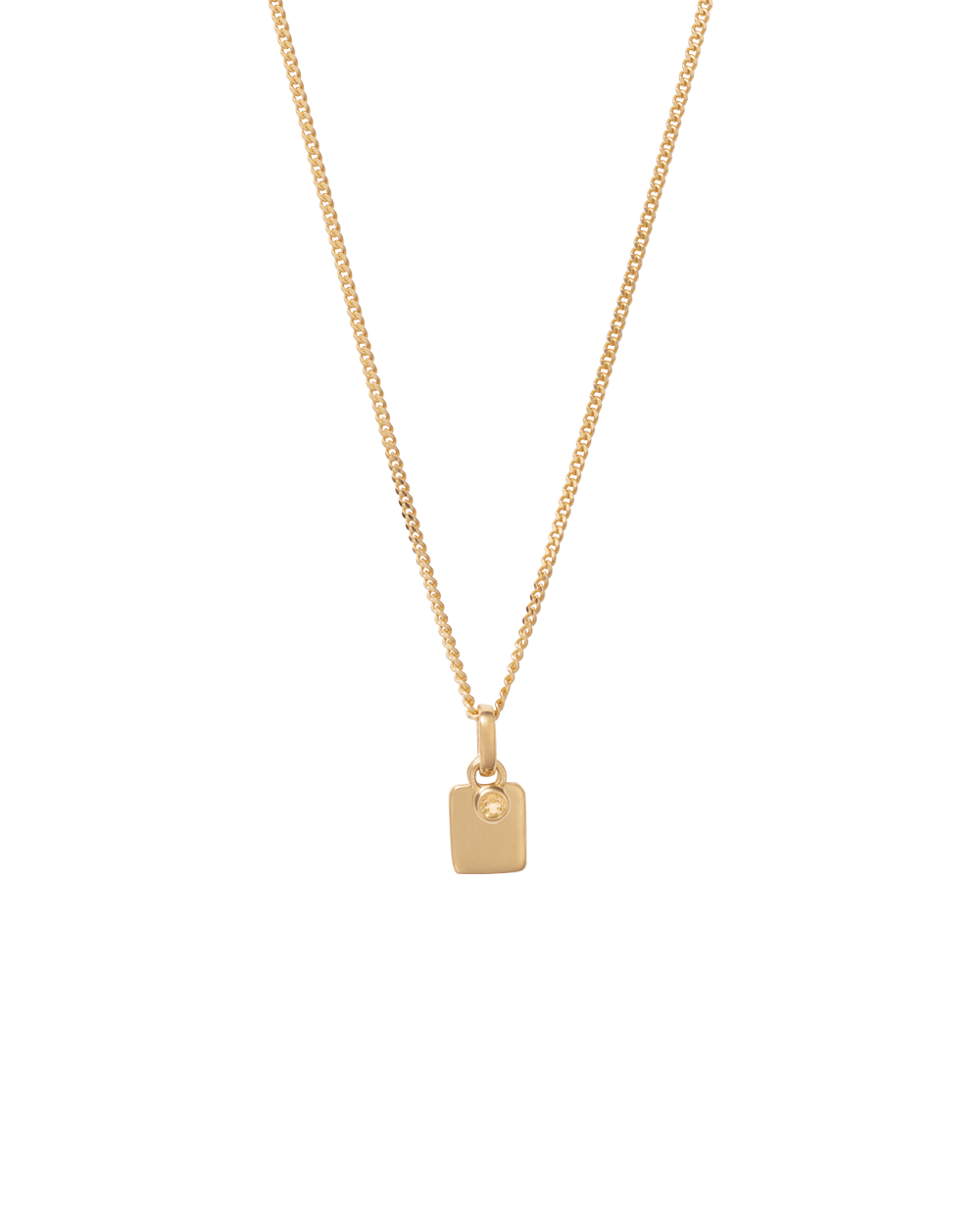 ENGRAVABLE BIRTHSTONE NECKLACE (18K GOLD VERMEIL) IMAGE 14