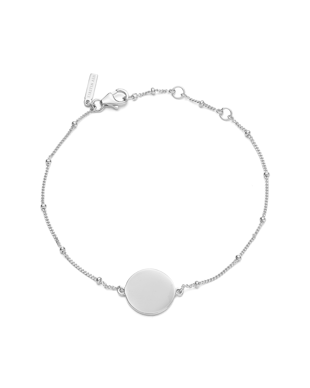ENGRAVABLE DISC BRACELET (STERLING SILVER) IMAGE 1