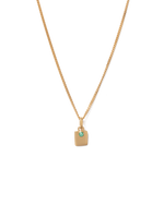 ENGRAVABLE BIRTHSTONE NECKLACE (18K GOLD VERMEIL) IMAGE 1