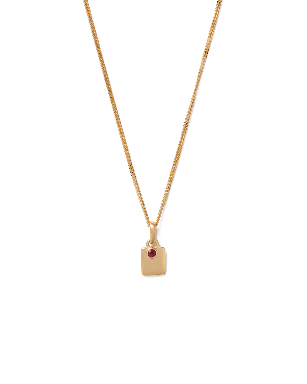 ENGRAVABLE BIRTHSTONE NECKLACE (18K GOLD VERMEIL) IMAGE 10
