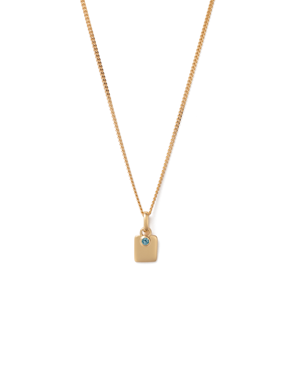 ENGRAVABLE BIRTHSTONE NECKLACE (18K GOLD VERMEIL) IMAGE 15