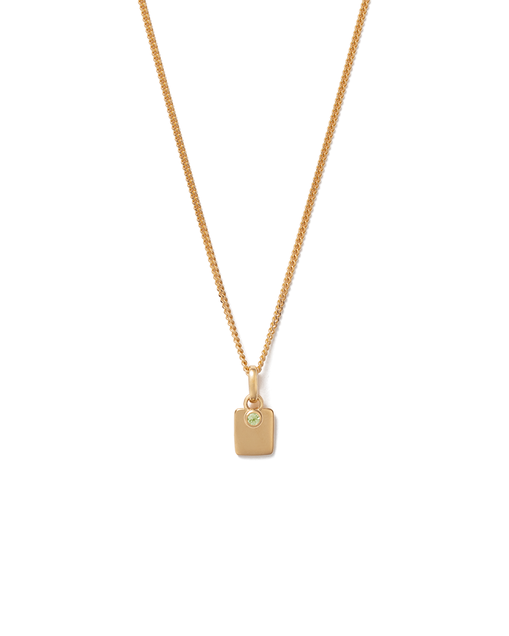 ENGRAVABLE BIRTHSTONE NECKLACE (18K GOLD VERMEIL) IMAGE 12