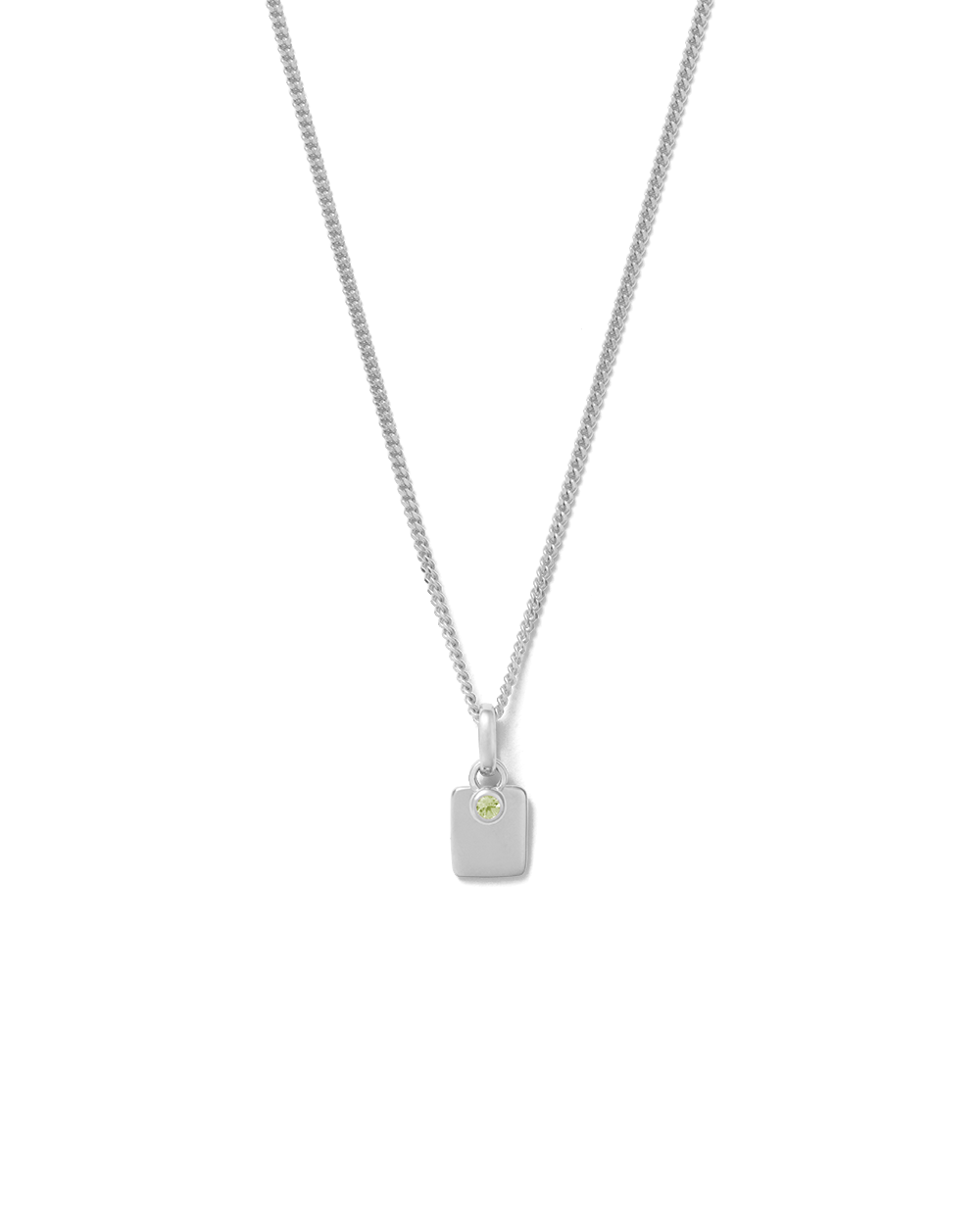 ENGRAVABLE BIRTHSTONE NECKLACE (STERLING SILVER) IMAGE 13