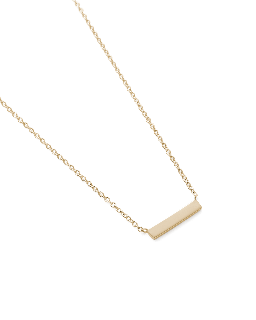 ENGRAVABLE PETITE BAR NECKLACE (9K GOLD) IMAGE 5