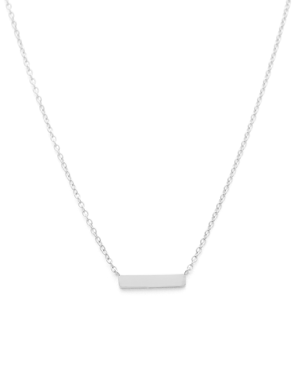 ENGRAVABLE PETITE BAR NECKLACE (STERLING SILVER) IMAGE 1