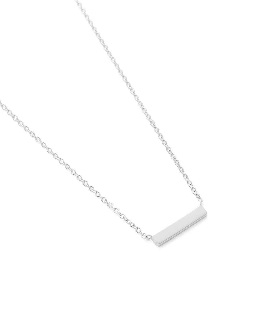 ENGRAVABLE PETITE BAR NECKLACE (STERLING SILVER) IMAGE 5