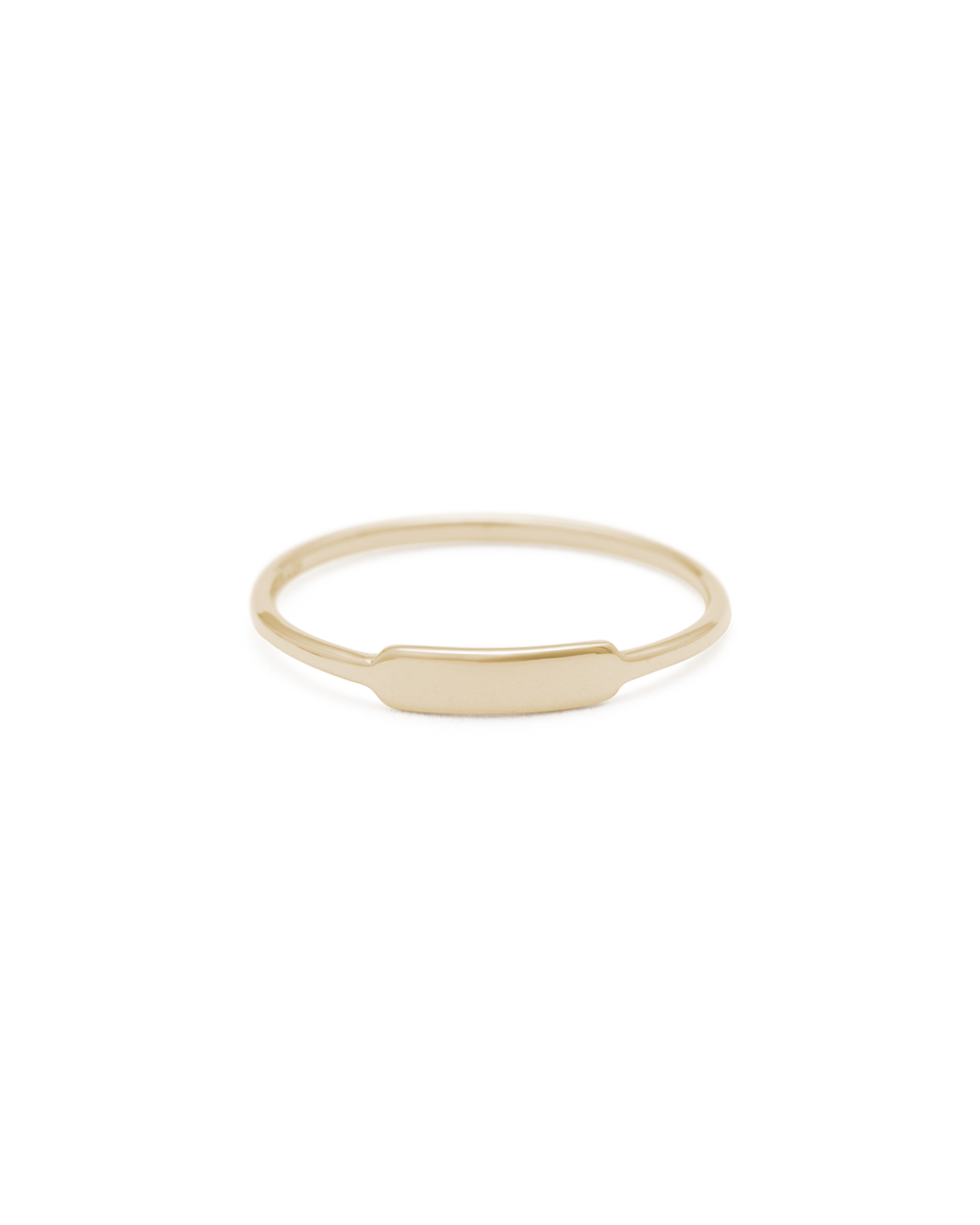 ENGRAVABLE PETITE BAR RING (9K GOLD) IMAGE 1