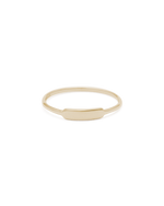 ENGRAVABLE PETITE BAR RING (9K GOLD) IMAGE 1