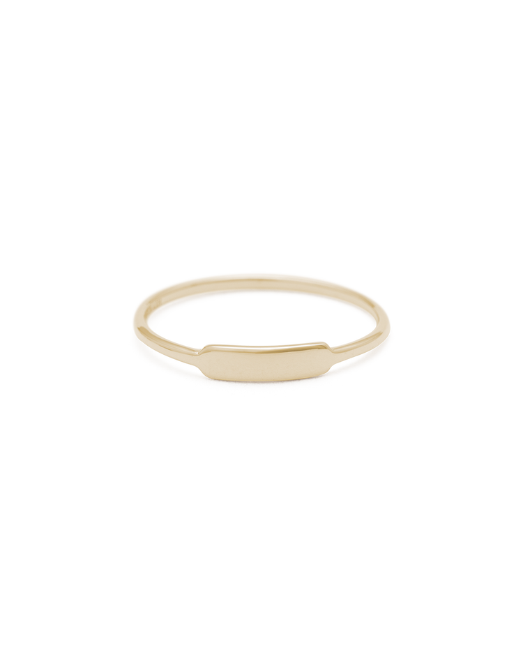 ENGRAVABLE PETITE BAR RING (9K GOLD) IMAGE 1