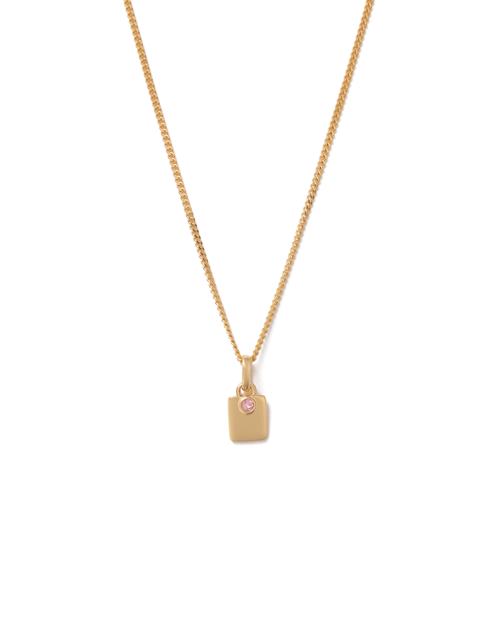 ENGRAVABLE BIRTHSTONE NECKLACE (18K GOLD VERMEIL) IMAGE 16