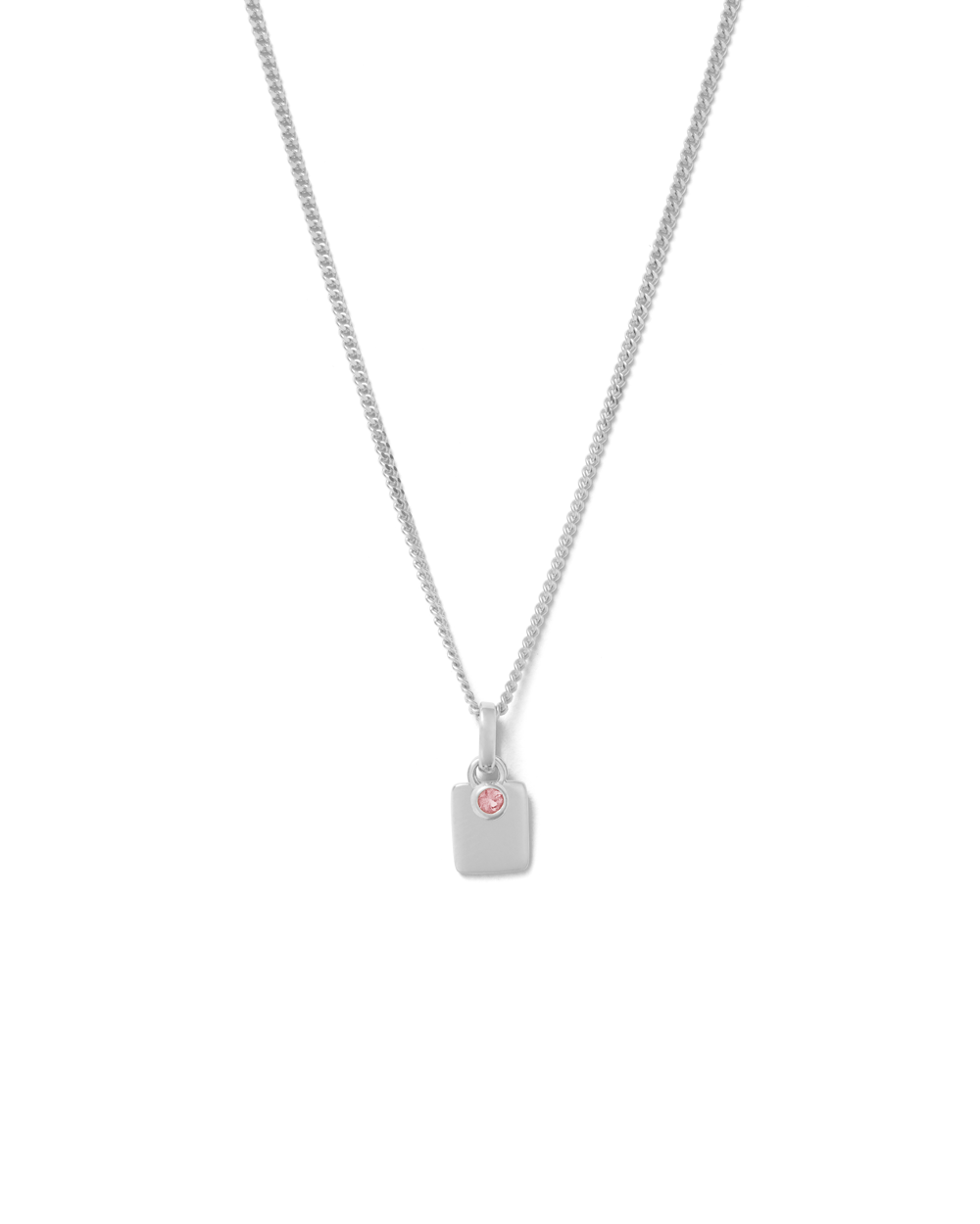 ENGRAVABLE BIRTHSTONE NECKLACE (STERLING SILVER) IMAGE 17
