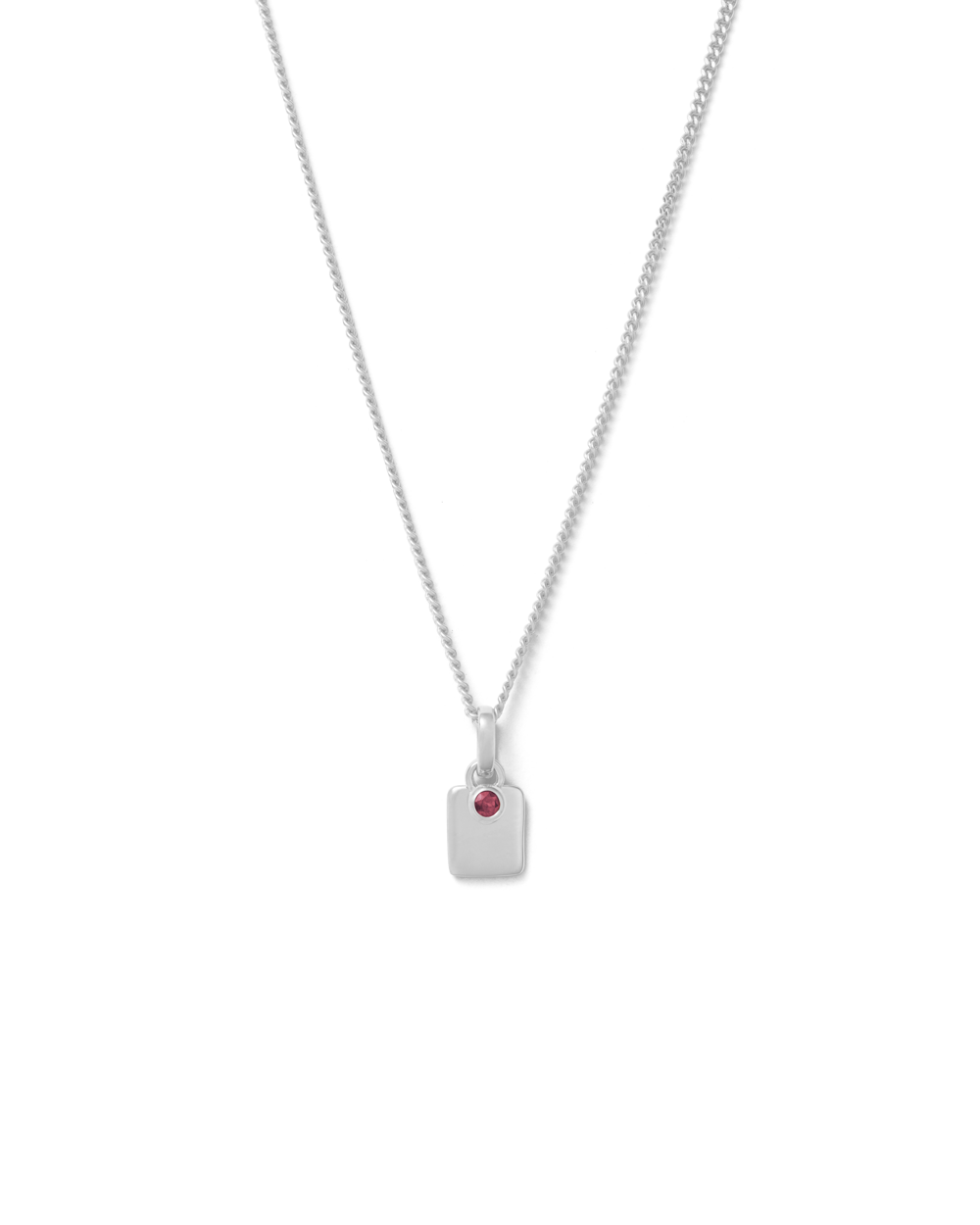 ENGRAVABLE BIRTHSTONE NECKLACE (STERLING SILVER) IMAGE 16