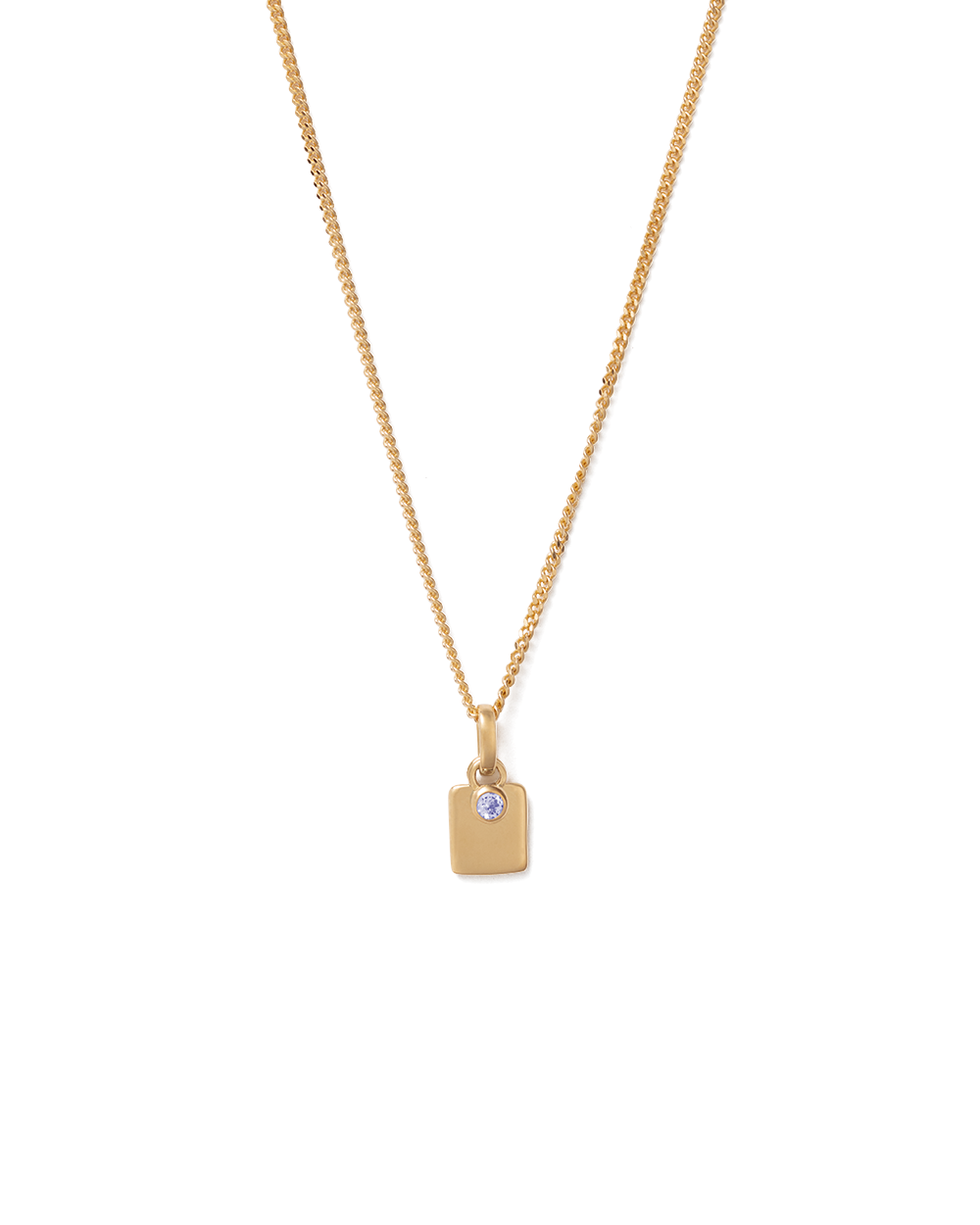 ENGRAVABLE BIRTHSTONE NECKLACE (18K GOLD VERMEIL) IMAGE 13