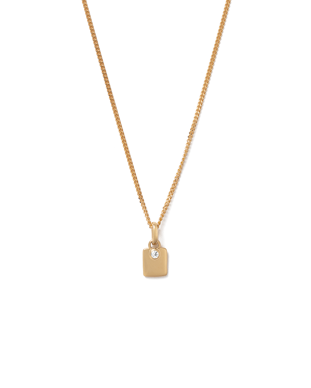 ENGRAVABLE BIRTHSTONE NECKLACE (18K GOLD VERMEIL) IMAGE 9