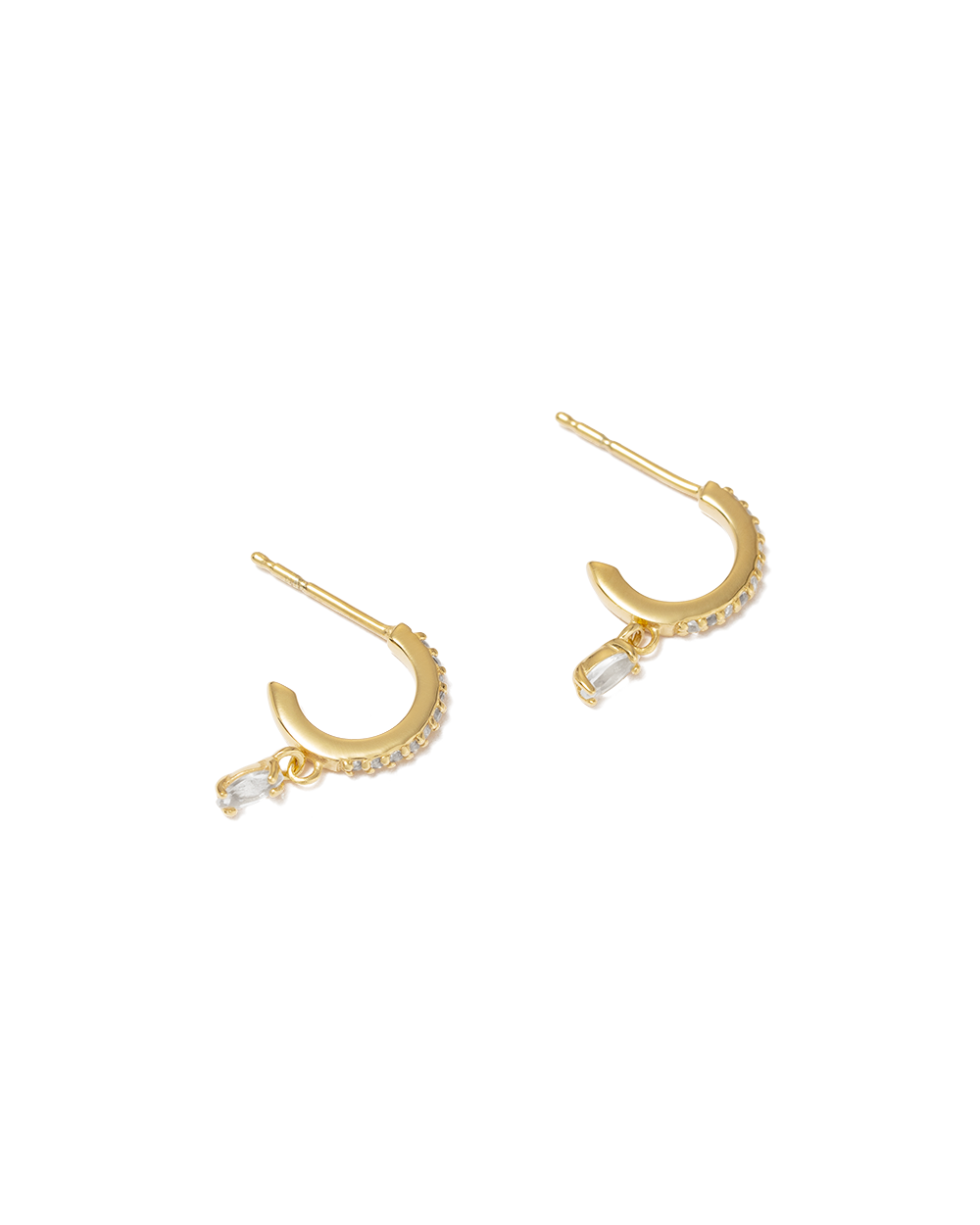 ETERNITY DROP HOOPS (GOLD) IMAGE 4