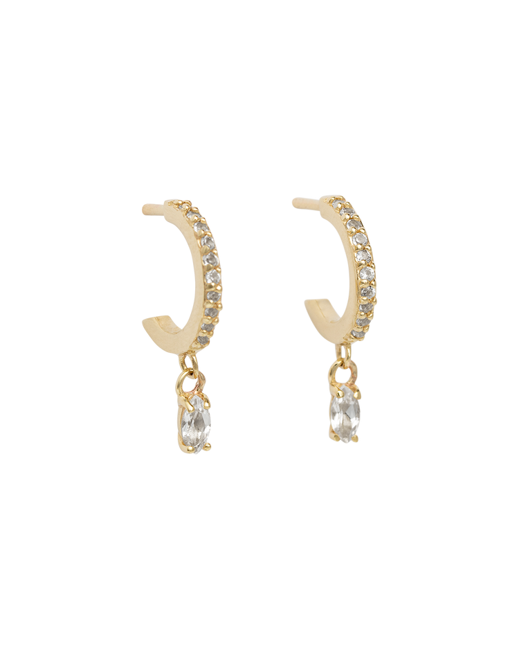 ETERNITY DROP HOOPS (GOLD) - IMAGE 1