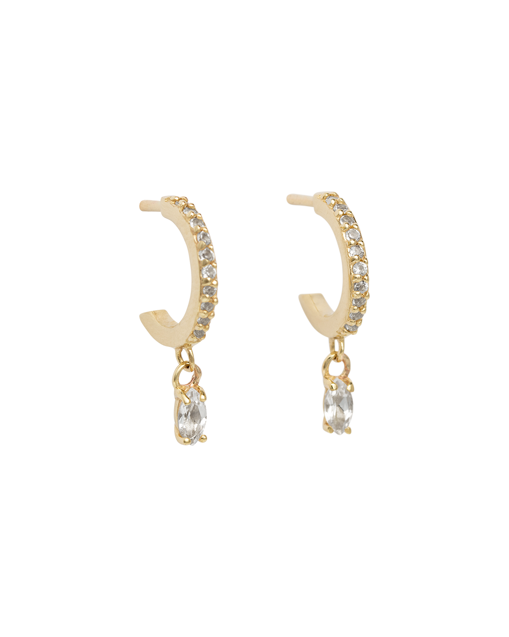 ETERNITY DROP HOOPS (GOLD) - IMAGE 6