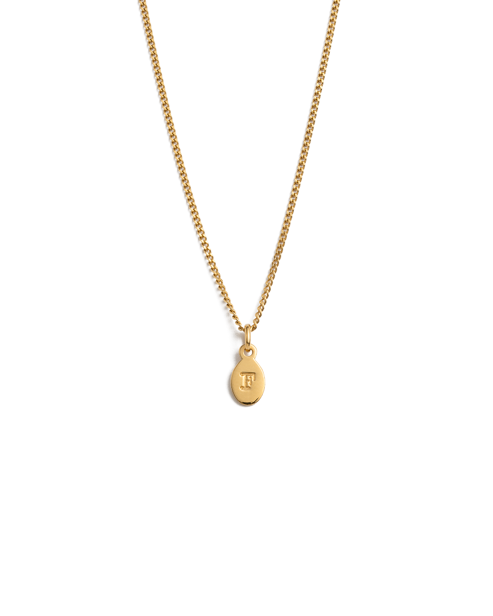 Small gold sales letter necklace