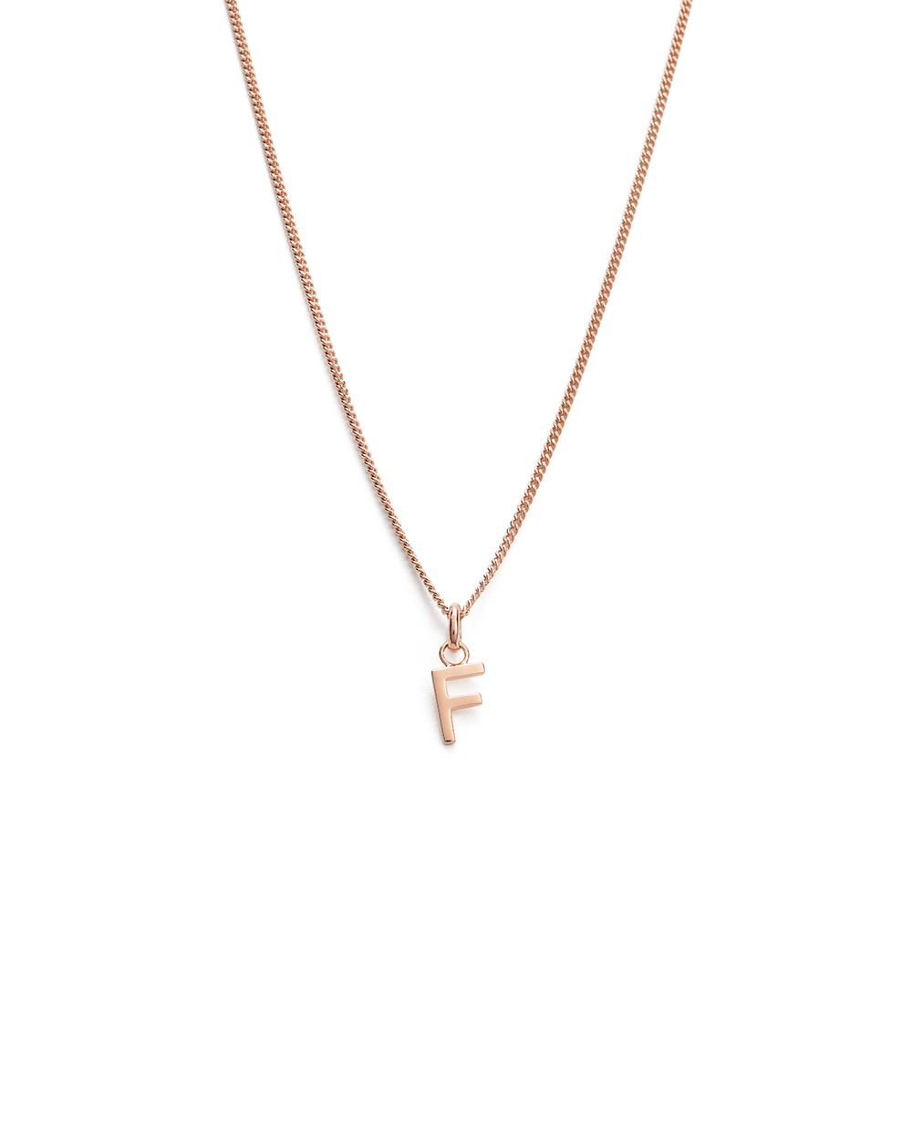 OUTLINE INITIAL NECKLACE A-Z (18K ROSE GOLD VERMEIL)