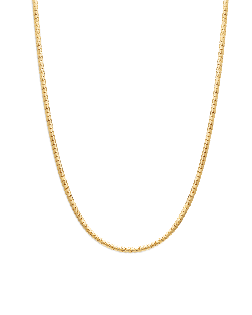 FOLD CHAIN NECKLACE (18K GOLD PLATED) - IMAGE 1