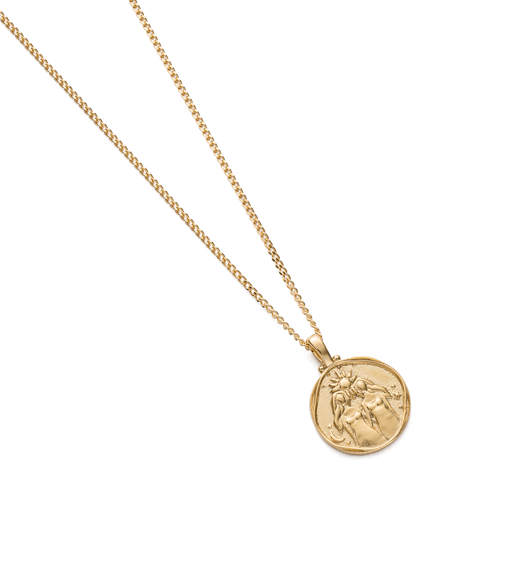 GEMINI ZODIAC NECKLACE (18K GOLD VERMEIL) IMAGE 4