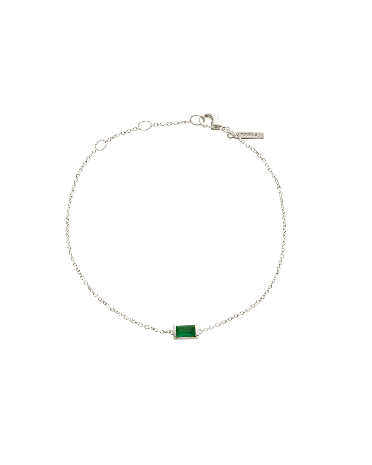 BAGUETTE BIRTHSTONE BRACELET (STERLING SILVER)