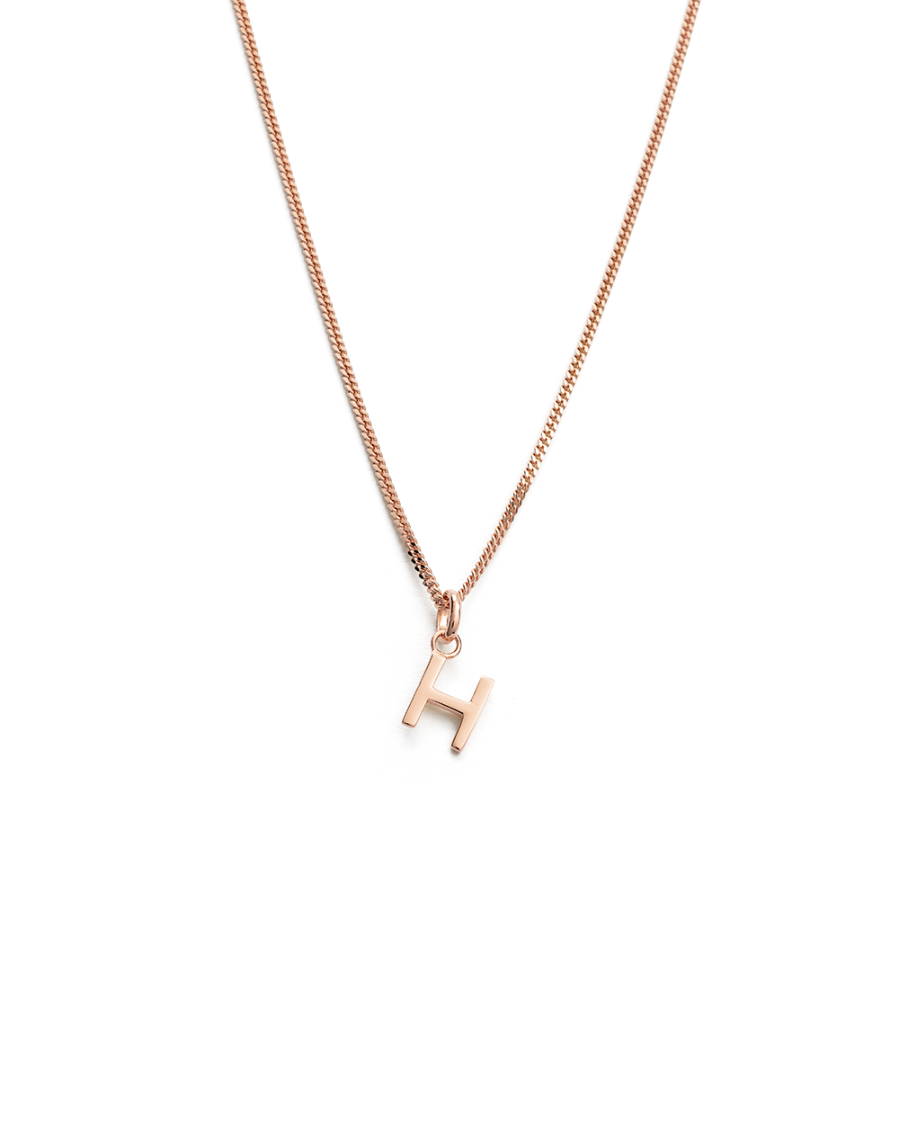 OUTLINE INITIAL NECKLACE A-Z (18K ROSE GOLD VERMEIL)