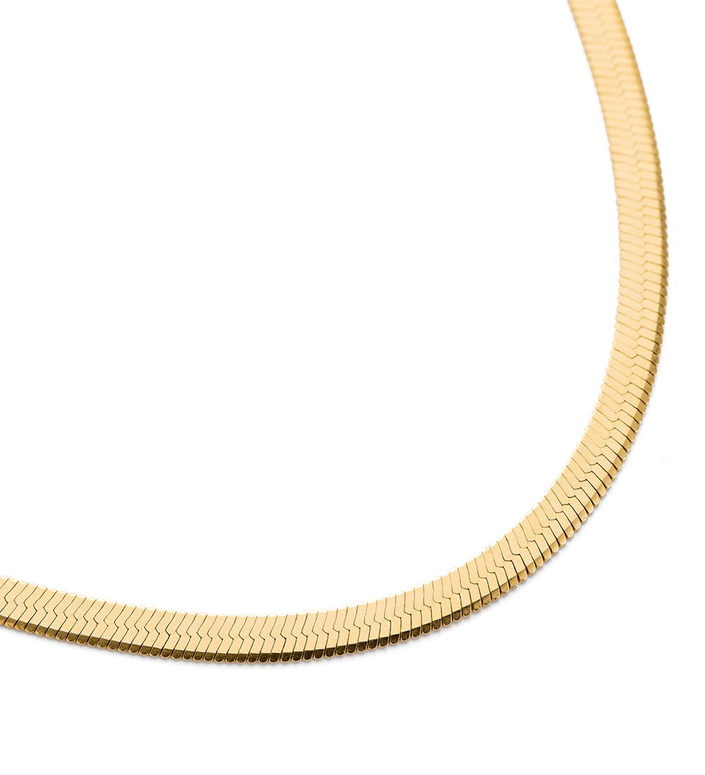 Herringbone gold chain 18k deals
