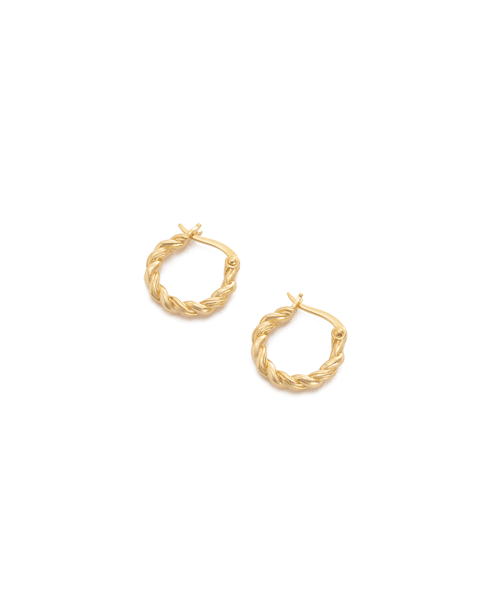 HORIZON HOOPS SMALL (18K GOLD PLATED) - IMAGE 4