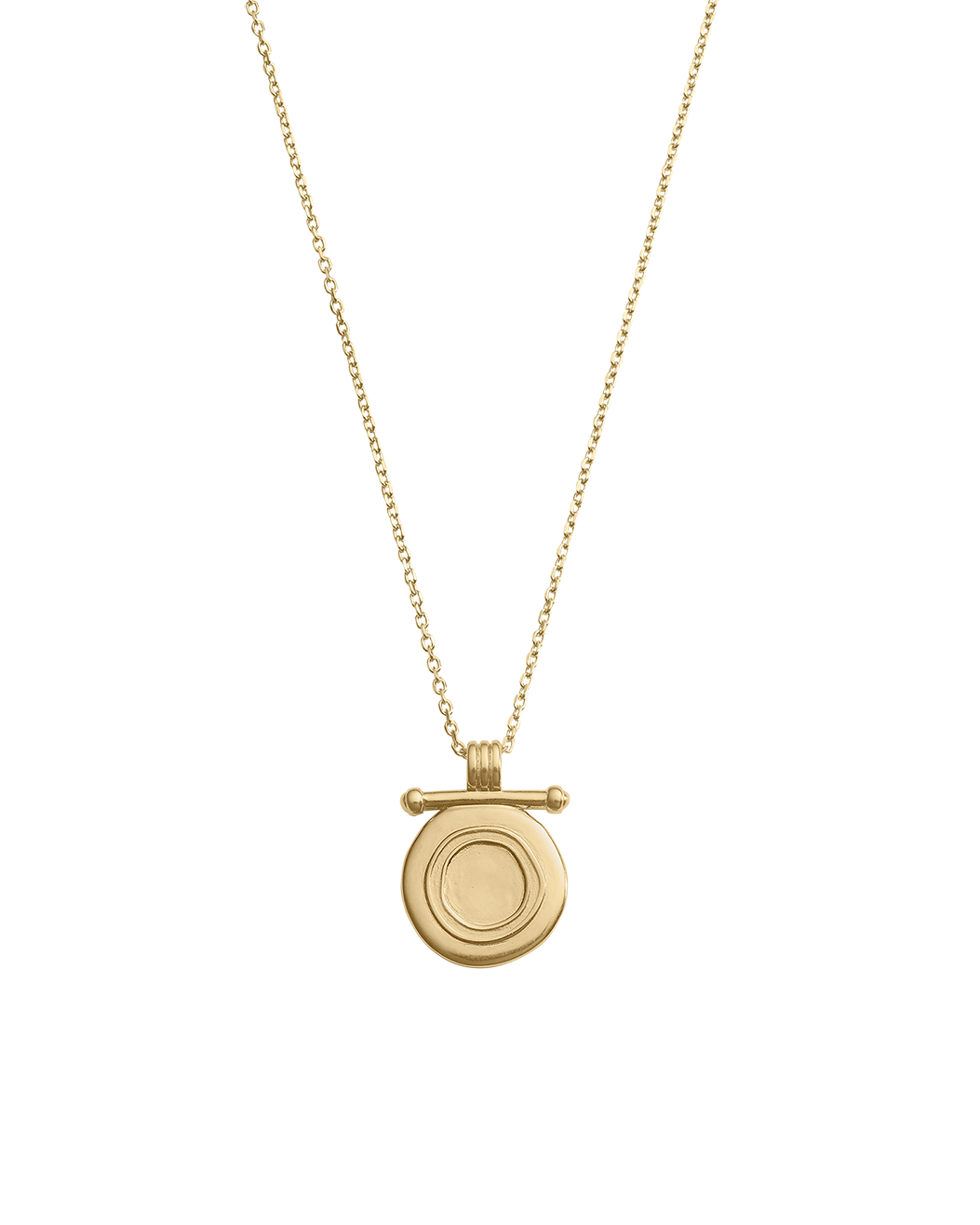 INDIGO COIN NECKLACE (18K GOLD VERMEIL) IMAGE 1