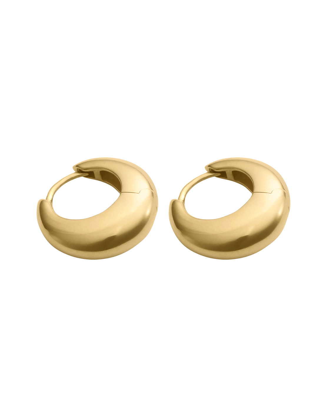 INDIGO HOOPS MEDIUM (18K GOLD PLATED) IMAGE 4