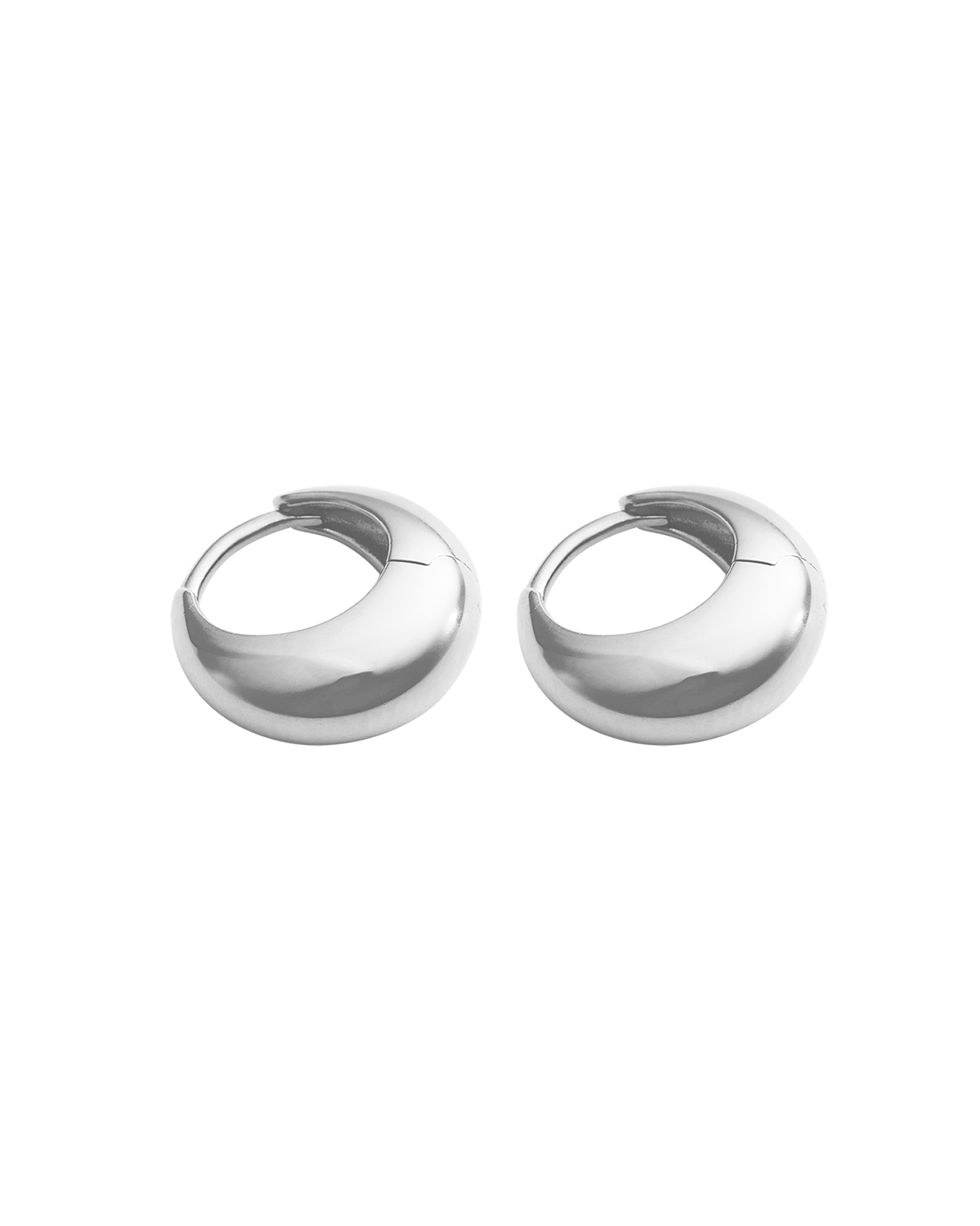 INDIGO HOOPS SMALL (STERLING SILVER) IMAGE 4