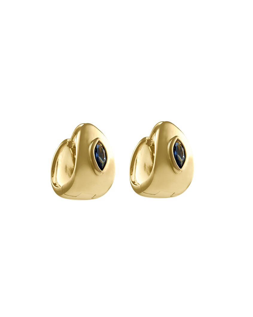 INK HOOPS (18K GOLD PLATED) IMAGE 1