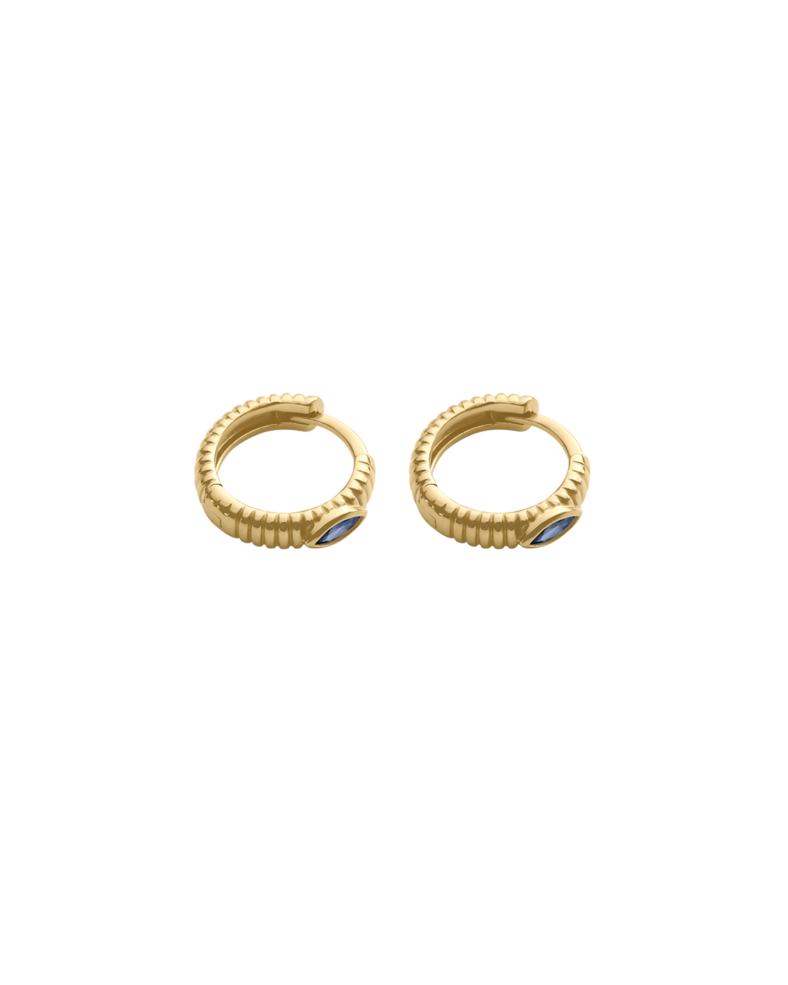 INK TEXTURE HOOPS (18K GOLD PLATED)