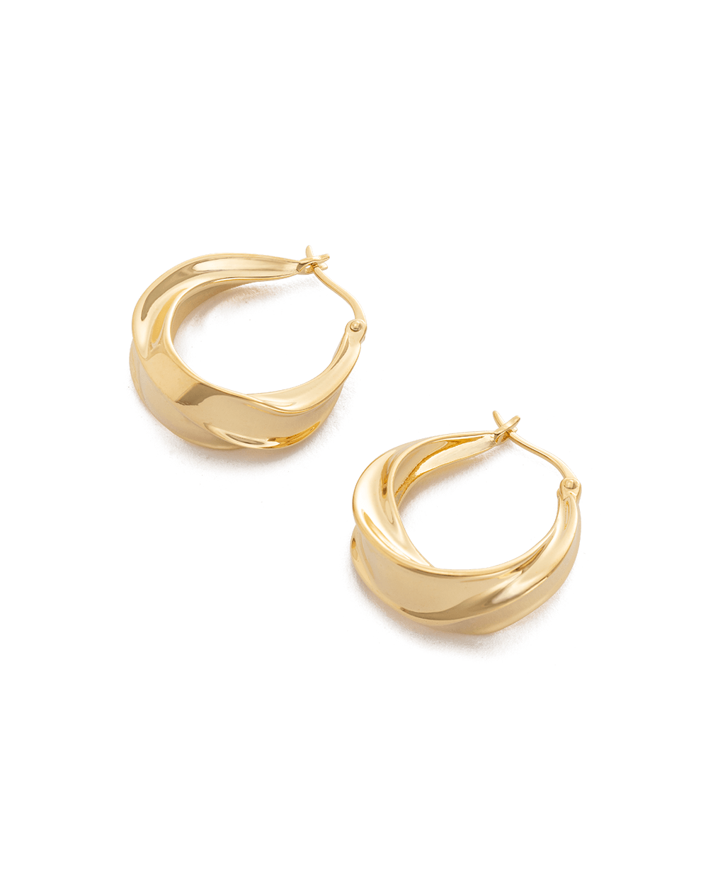 INTERTWINE HOOPS (18K GOLD PLATED) IMAGE 4