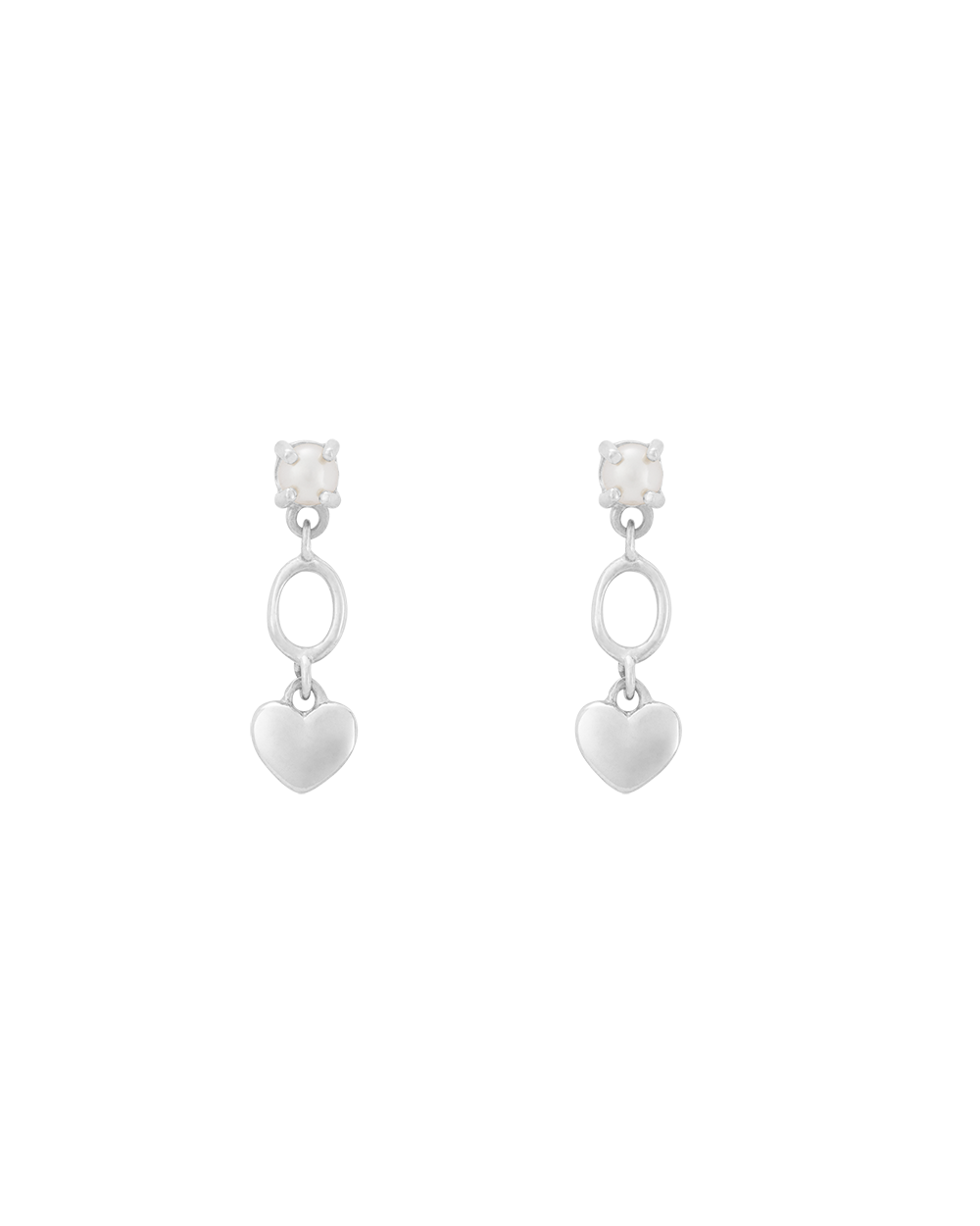 L'AMOUR HEART EARRINGS (STERLING SILVER) IMAGE 1