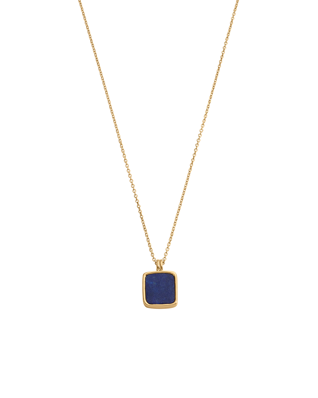 LAPIS PENDANT NECKLACE (18K GOLD VERMEIL) IMAGE 1