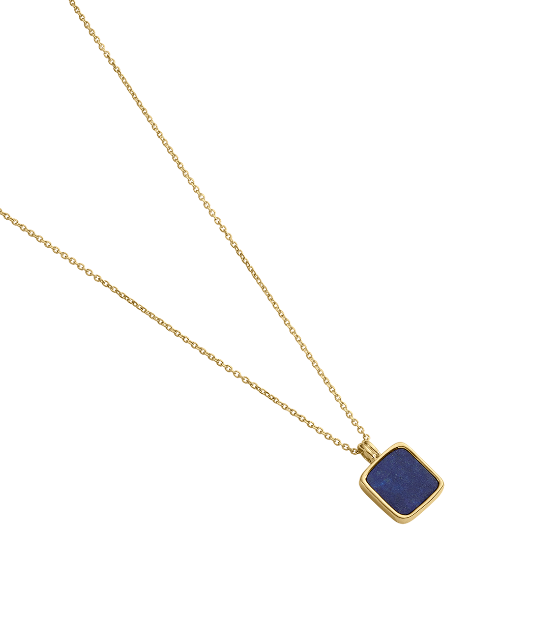 LAPIS PENDANT NECKLACE (18K GOLD VERMEIL) IMAGE 4