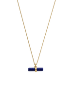 LAPIS T-BAR NECKLACE (18K GOLD VERMEIL)